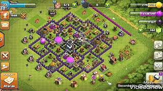 Haciendo una formacion de ayuntamiento 9 clash of clans