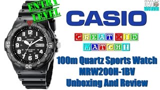 Amazon Favorite! | Casio 100m Quartz Sports Watch MRW200H-1BV Unbox & Review