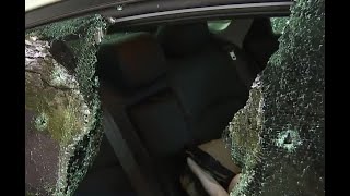 Teacher's car vandalized in a school parking lot.