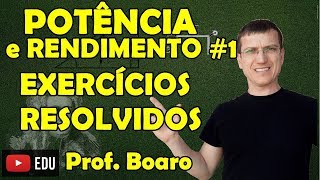 POTÊNCIA MECÂNICA e RENDIMENTO #1 - EXERCÍCIOS - DINÂMICA   AULA 20 - Prof.  Boaro ILIMIT EDUCATION