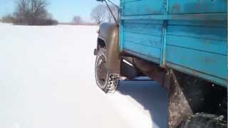 ГАЗ-53 по глубокому снегу ч.1