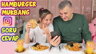 HAMBURGER MUKBANG | INSTAGRAM SORU CEVAP | BEYİN YAKAN KOMİK SORULAR - Eğlenceli Çocuk Videosu