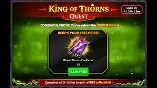 KING OF THORNS quest + Hidden riddle and cue test in Berlin