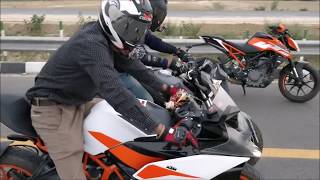 KTM RC 200 2017 (BS4) vs TVS APACHE RTR 200 (Drag race) |Highway Race| Top End.