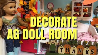 Decorate American Girl Room For Thanksgiving
