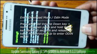Update Samsung Galaxy J2 SM-J200M to Android 5.1.1 Lollipop