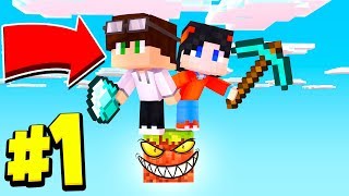 *ИЗИ* ТРОЛЛИНГ СКАЙБЛОК! ПРО УЧИТ НУБА ВЫЖИВАНИЮ! МАЙНКРАФТ СКАЙ БЛОК #1