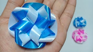 วิธีพับเหรียญโปรยทาน ดอกกล้วยไม้ช้าง Diy flower  ribbon