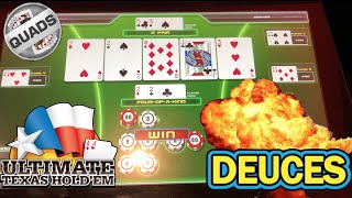 ✨Quads! Four-of-a-kind. ?Poker Ultimate Texas Holdem, UTH @ Resorts World Casino NYC