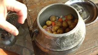 Вкуснейшая шея в афганском котелке. Кости можно есть. Чо ПОХАВАТЬ #чопохавать #афганказан