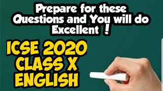 Expected Questions in ICSE 2020 English 2 Paper Class 10 | Treasure Trove Stories | T S Sudhir