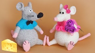МК вязаная крючком игрушка Крыс 1 ЧАСТЬ | Мышки вязаные крючком | Crochet rat  toy