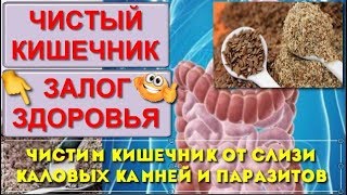 Как очистить КИШЕЧНИК ОТ СЛИЗИ, КАЛОВЫХ КАМНЕЙ и востановить перистальтику кишечника