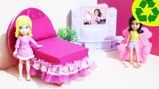 Manualidades para muñecas : Haz una mini camita para tus muñecas - SUPER FÁCIL