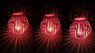 Diwali lamp decoration idea with paper//paper lamp