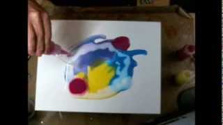 Pouring Medium and Splash Ink Canvas