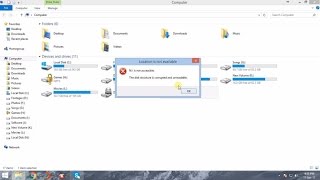 The disk structure is corrupted and unreadable