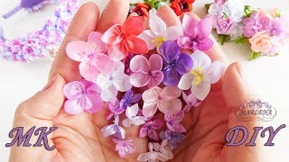 ? МИНИАТЮРНЫЕ ЦВЕТОЧКИ - дополнение к изделиям канзаши. МК/DIY