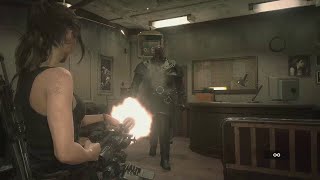 Resident Evil 2 Remake: Gatling Gun / MP5 gunplay (UT Announcer)