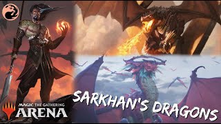 Mono-Red DRAGONS [MTG Arena] | Sarkhan, Fireblood's Red Dragons in M19 Standard