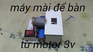 Cách làm máy mài mini  từ motor 3v và bật lửa cực mạnh