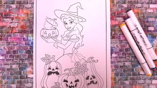 Coloriage Princesse Disney Belle Halloween