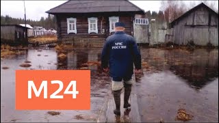 Вода вплотную подошла к пешеходному мосту в поселении Рязановское в ТиНАО - Москва 24