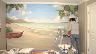 Mural: Hawaii Beach Scene