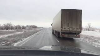 10/03/2016 - Трасса Уральск-Актобе - 475 км. чистейшего гололеда