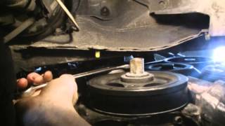 how to remove the serpentine belt toyota D4D 2.2 avensis