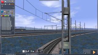 Railworks Train Simulator 2015 swedish catenarys zigzag with a little bug