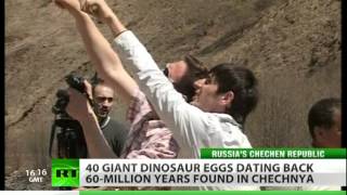 40 giant dinosaur eggs found in Chechnya!