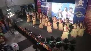 My elder daughter Roshini in 2019at her school annual day (The tall girl in green white costume )