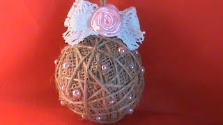 DIY/МК Как сделать коллекционный новогодний декоративный шар 2017 в креативном стиле N-5
