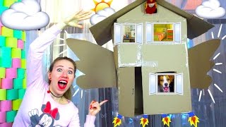 ЛЕТАЮЩИЙ ДОМ ИЗ КАРТОНА - ИГРОВАЯ КОМНАТА | Elli Di