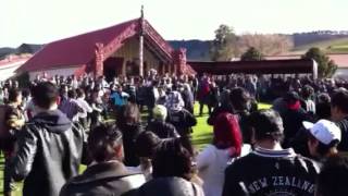 Our lil cuzn Tangi in Kahuranaki Marae, Hastings New Zealand