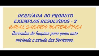 DERIVADA DO PRODUTO 2