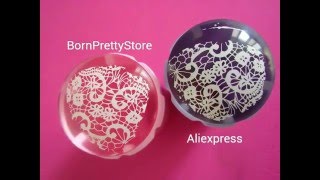 Сравнение прозрачных штампов. Clear jelly stamper from Aliexpress and Bornpretty