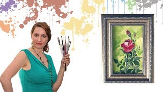 Как нарисовать розу акрилом или гуашью. Правополушарное рисование для начинающих.