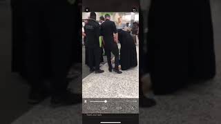 Lady wearing burka stealing from Asda and then flashing!