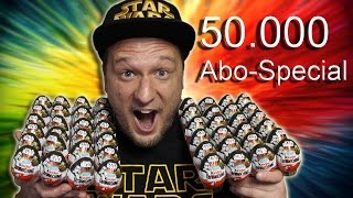 50.000 Abo-Special | 50 STAR WARS Kinder Überraschung Unboxing Ü-eier