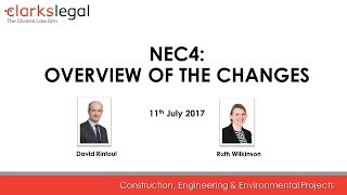 NEC4: Overview of the changes