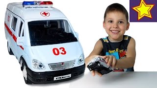 Машинки Welly Скорая помощь Газель распаковка игрушки Kids welly toys unboxing