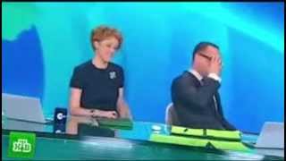 Ведущий не смог сдержать смех в прямом эфире.