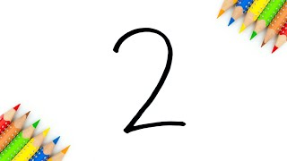 Easy Drawing ! How Draw Hen with giving egg from 2 number step by step doodle art on Paper For Kids