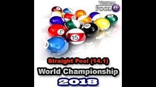 Virtual Pool 4 2018 Straight Pool world chanpionships round 2 Freeball v Romario