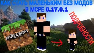 КАК СТАТЬ МАЛЕНЬКИМ БЕЗ МОДОВ В МСРЕ 0.17.0. 1 - (АДДОН)