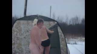 МБ-104. Зимой у озера. Моржевание, закаливание