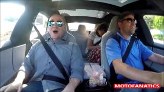 Tesla P85D 700hp aceleration,top speed and reactions mode insane