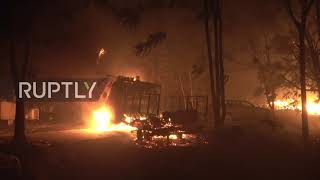 Greece: Wildfires rage in urban areas north of Athens